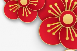 新年花朵装饰图案