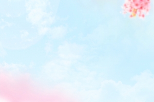 清新粉嫩樱花天空背景