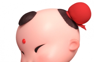 招财童子三维 春节 鞭炮二