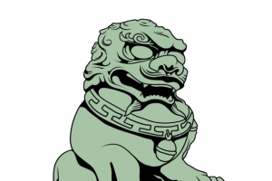 矢量石狮子