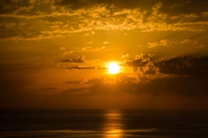 太阳 日落 地平线 大海 眩光 4k壁纸 3840x2160