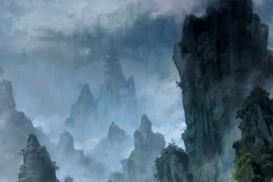 水墨画山水画大气背景