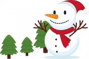 可爱圣诞雪人高清PNG透明图片-圣诞节节日元素设计素材