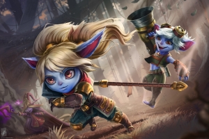 英雄联盟Tristana Lulu Poppy 4k壁纸