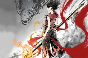 哪吒2魔童闹海 龙 水墨风 4k高清壁纸 3840x2160