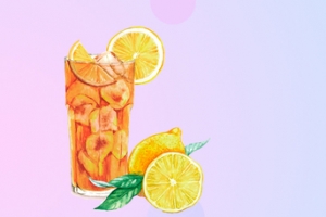 夏日橙汁酷饮渐变背景