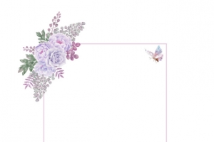 花紫色边框简约