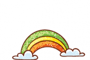 六一儿童节海报太阳彩虹