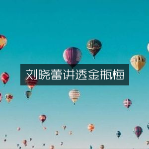 刘晓蕾深度解读《金瓶梅》