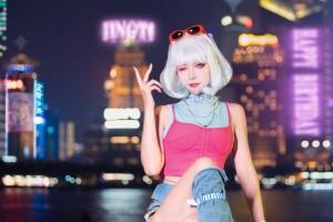 4k 赛博朋克风 美女 个性 高清 电脑 壁纸