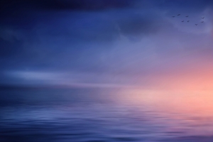 女孩的天空 船 思考 海洋 3440x1440壁纸