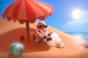 冰雪奇缘小雪人3440x1440壁纸
