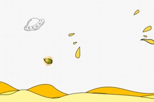 美食简约小清新可爱童趣黄色背景