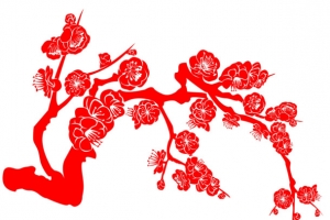 红色梅花png素材