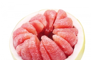 红心蜜柚三红柚子高清PNG透明免扣设计素材免费下载