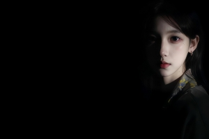 光影 暗黑系美女3440x1440带鱼屏动漫壁纸