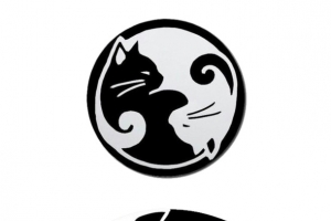 创意猫形太极八卦装饰图案
