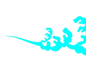 蓝色文艺卡通花纹