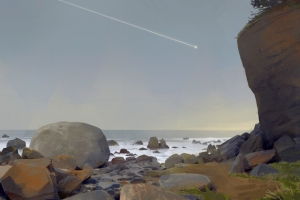 流星岩石大海宽屏