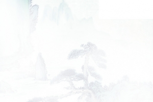 中秋节灰色山水画