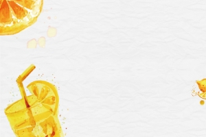 芒果笔刷简约蓝色banner