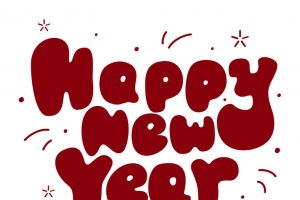 新年快乐手写可爱字体