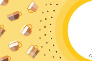 咖啡促销简约黄色banner