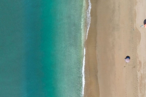 海岸 大海 鸟瞰图 海滩 沙滩 4k壁纸 3840x2160