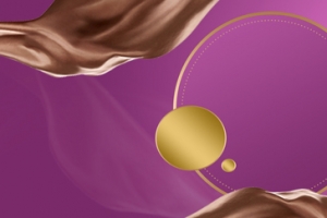 丝滑巧克力几何紫色banner