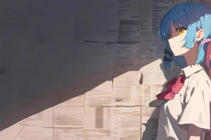报纸墙 山田凉和波奇酱3440x1440带鱼屏动漫壁纸