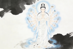 千手观音水墨风4K高清壁纸3840x2160 免费下载横屏适用