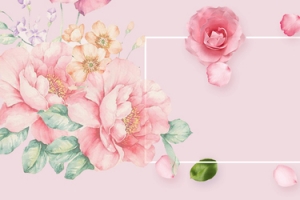 淘宝化妆品服装促销粉色浪漫海报背景
