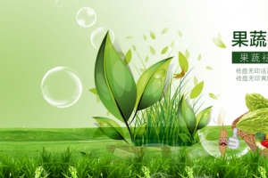 绿色植物小清新护肤banner