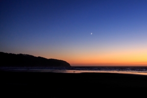 俄勒冈州海角日落3440x1440风景壁纸