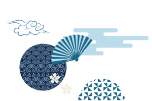 日本古典纹饰扇子高清PNG透明免扣设计素材免费下载