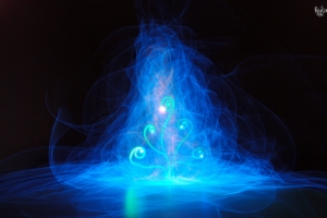 黑底蓝色光线海报背景