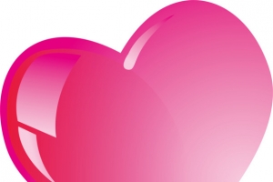 粉色珠光心形七夕