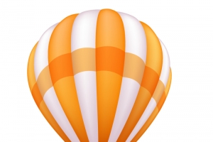 矢量卡通装饰扁平化热气球png