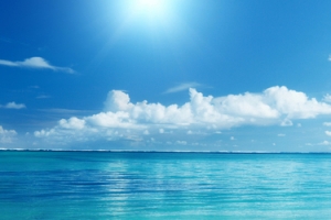 简约唯美大气美丽海景海报背景