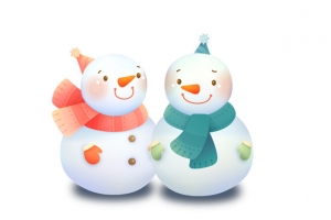 二十四节气之冬季立冬雪人