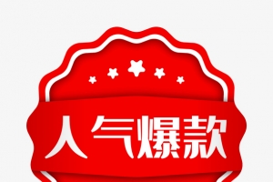 矢量红色人气爆款电商标签
