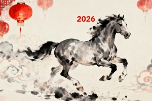 2026马年贺岁图 水墨风4k壁纸