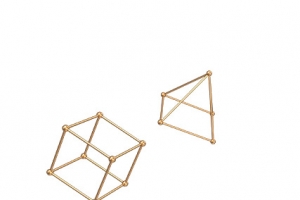 金色几何漂浮素材