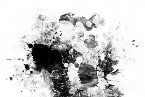 凌乱黑色墨水高清PNG透明漂浮元素设计素材免费下载