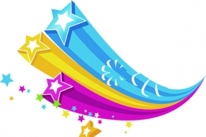 五角星喷出运动礼物装饰