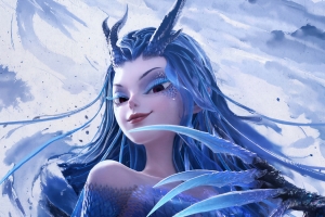 敖闰 哪吒之魔童闹海 水墨海报高清平板壁纸