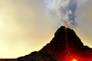 火山背景