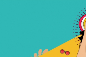 夏日新品卡通童趣手绘banner