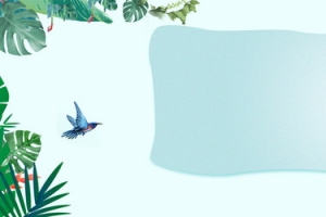 春天手绘绿叶小清新绿banner