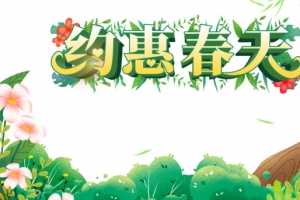 春天约惠春天柳条鲜花绿叶
